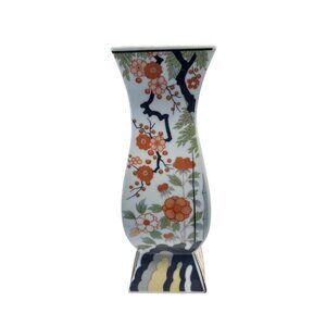 Vintage Mikado By Jsc Hand-Painted Japanese Style Porcelain Vase 8.5"
